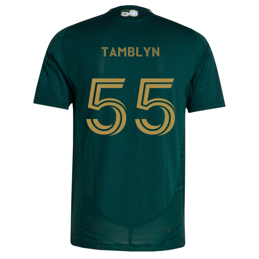 ילדים Kellen Tamblyn #55 ירוק כהה חום ג'רזי ביתית 2026/27 חולצה קצרה