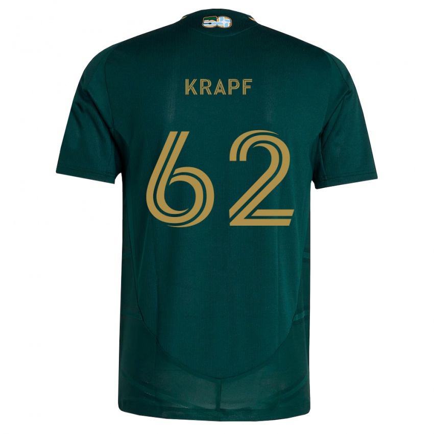 ילדים Andrew Krapf #62 ירוק כהה חום ג'רזי ביתית 2026/27 חולצה קצרה