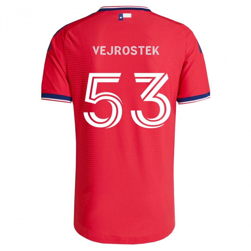 ילדים Liam Vejrostek #53 אדום כחול לבן ג'רזי ביתית 2026/27 חולצה קצרה