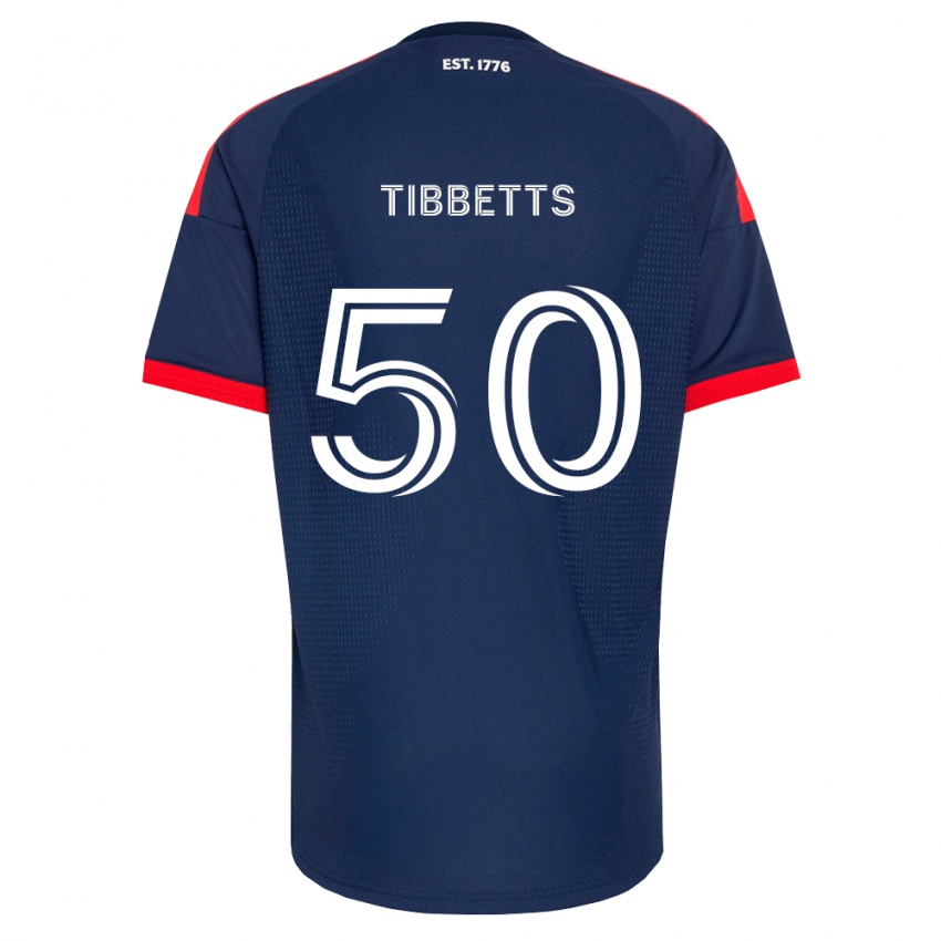 ילדים Matthew Tibbetts #50 כחול מלכותי אדום לבן ג'רזי ביתית 2026/27 חולצה קצרה