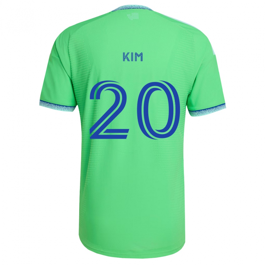 ילדים קים קי-הי #20 ירוק כחול בהיר ג'רזי ביתית 2026/27 חולצה קצרה