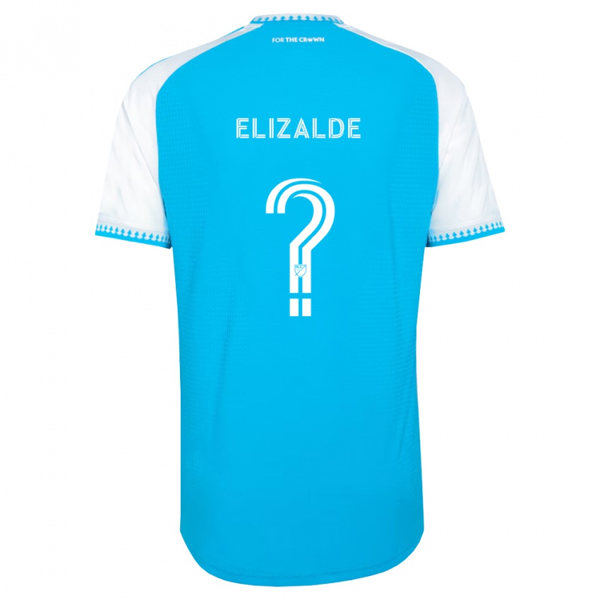 ילדים Isaias Elizalde #0 כחול שמיים לבן שחור ג'רזי ביתית 2026/27 חולצה קצרה