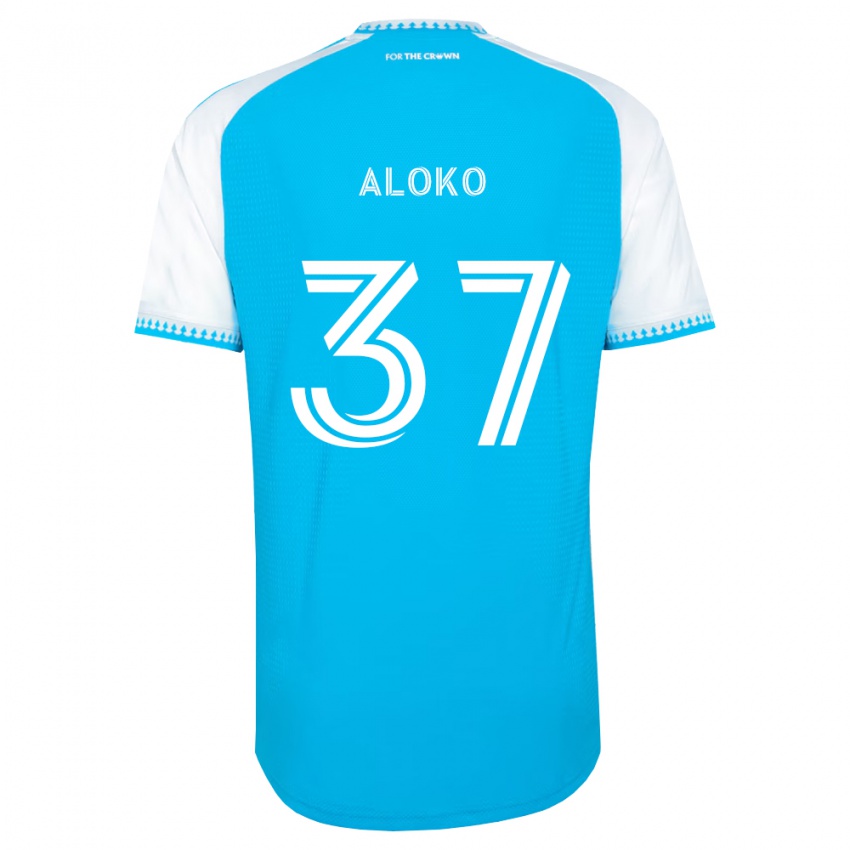 ילדים Rodolfo Aloko #37 כחול שמיים לבן שחור ג'רזי ביתית 2026/27 חולצה קצרה