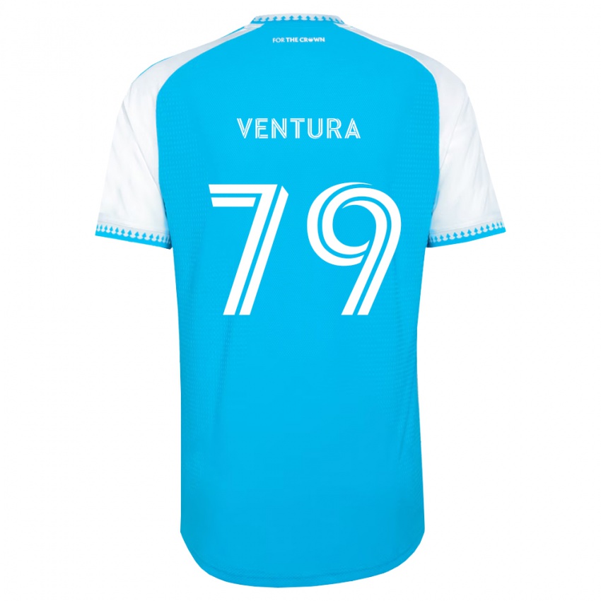 ילדים Sebastian Ventura #79 כחול שמיים לבן שחור ג'רזי ביתית 2026/27 חולצה קצרה