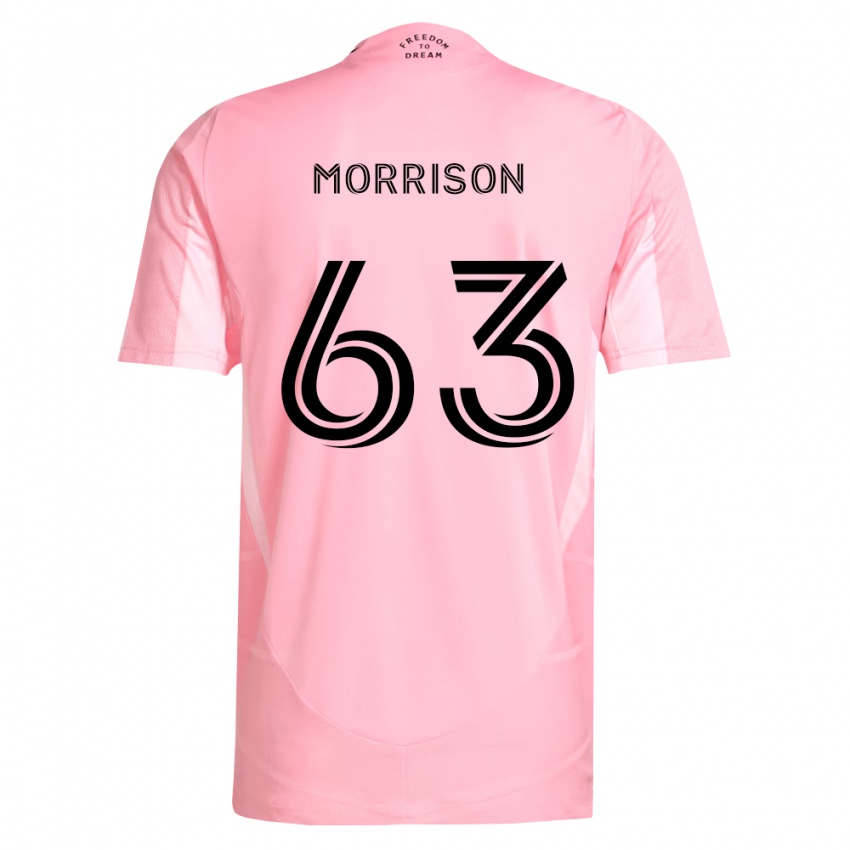 ילדים Sloan Morrison #63 ורוד שחור ג'רזי ביתית 2026/27 חולצה קצרה