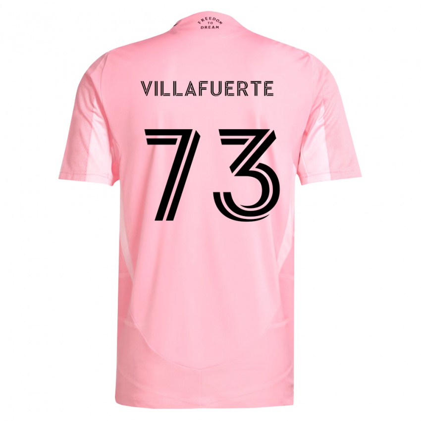 ילדים Kendry Villafuerte #73 ורוד שחור ג'רזי ביתית 2026/27 חולצה קצרה