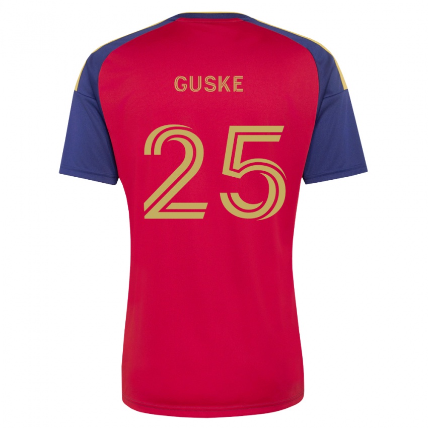ילדים Colin Guske #25 כחול מלכותי חום אדום ג'רזי ביתית 2026/27 חולצה קצרה