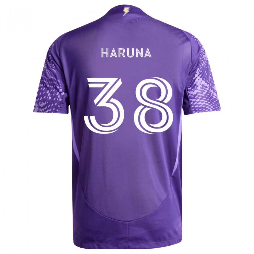 ילדים Issah Haruna #38 סגול לבן ג'רזי ביתית 2026/27 חולצה קצרה
