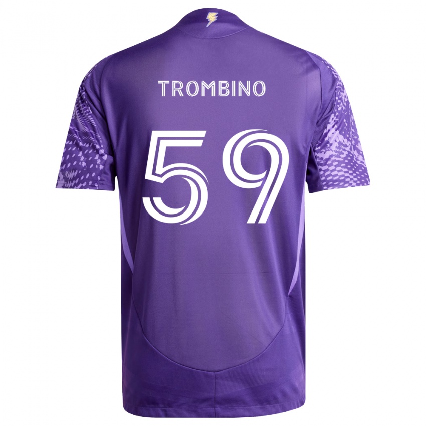 ילדים Caleb Trombino #59 סגול לבן ג'רזי ביתית 2026/27 חולצה קצרה