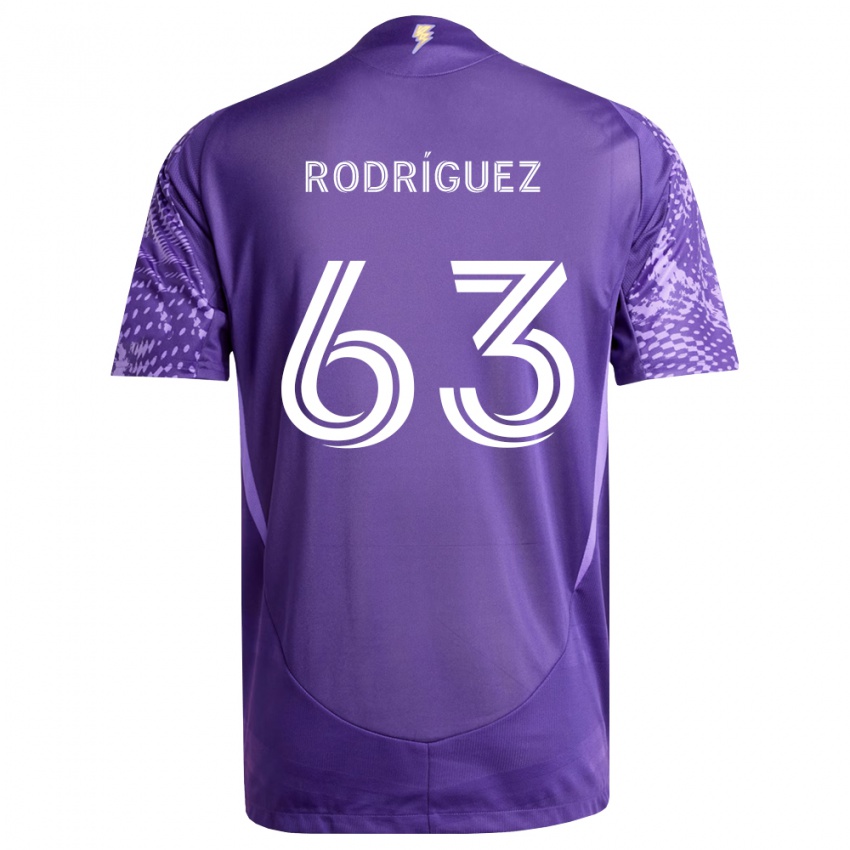ילדים Zinédine Rodríguez #63 סגול לבן ג'רזי ביתית 2026/27 חולצה קצרה