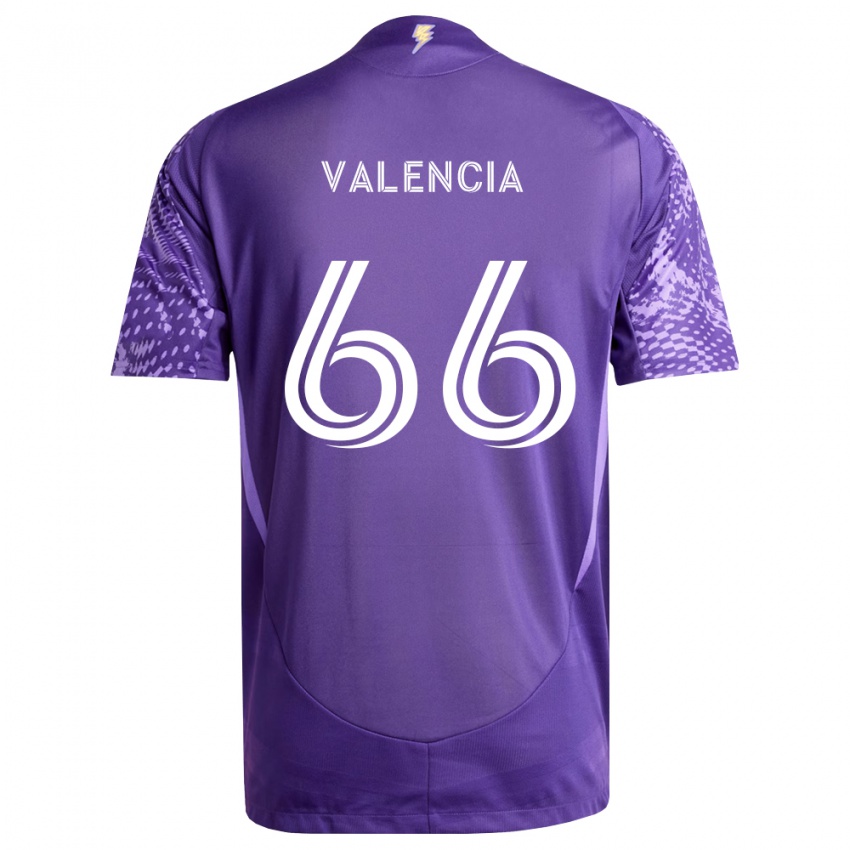 ילדים Yeiler Valencia #66 סגול לבן ג'רזי ביתית 2026/27 חולצה קצרה