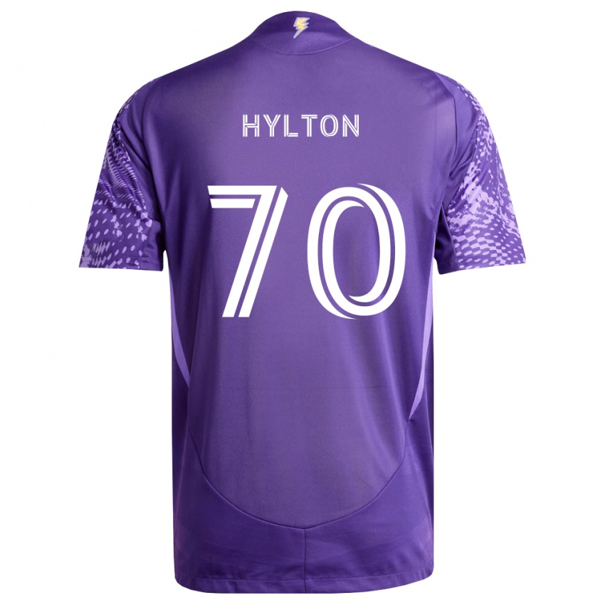ילדים Justin Hylton #70 סגול לבן ג'רזי ביתית 2026/27 חולצה קצרה