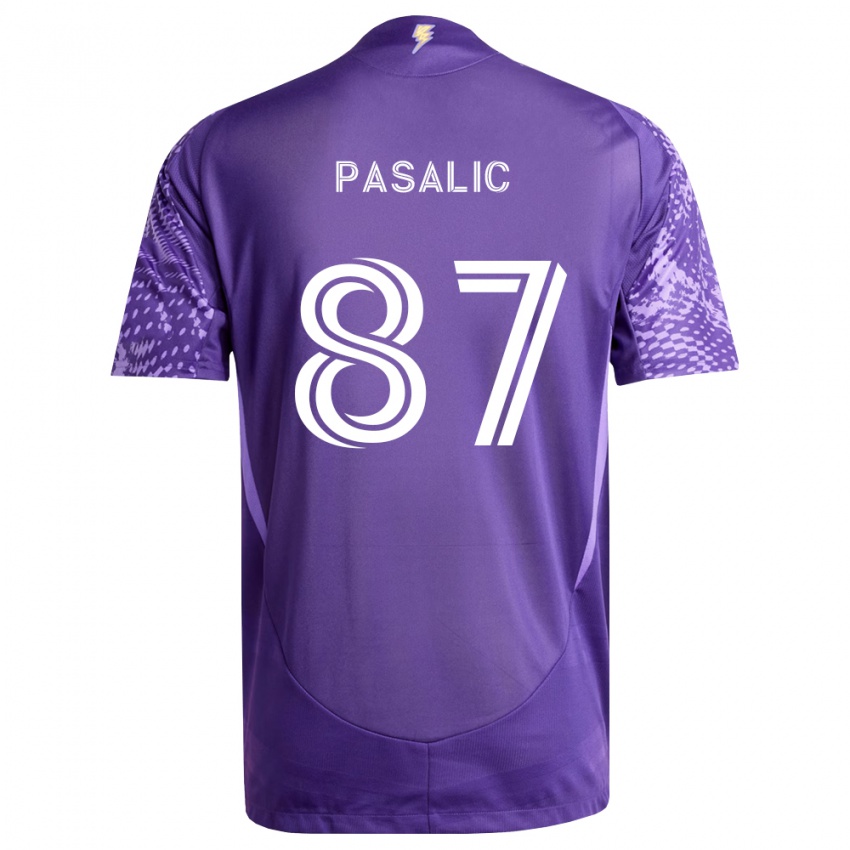 ילדים Marco Pasalic #87 סגול לבן ג'רזי ביתית 2026/27 חולצה קצרה