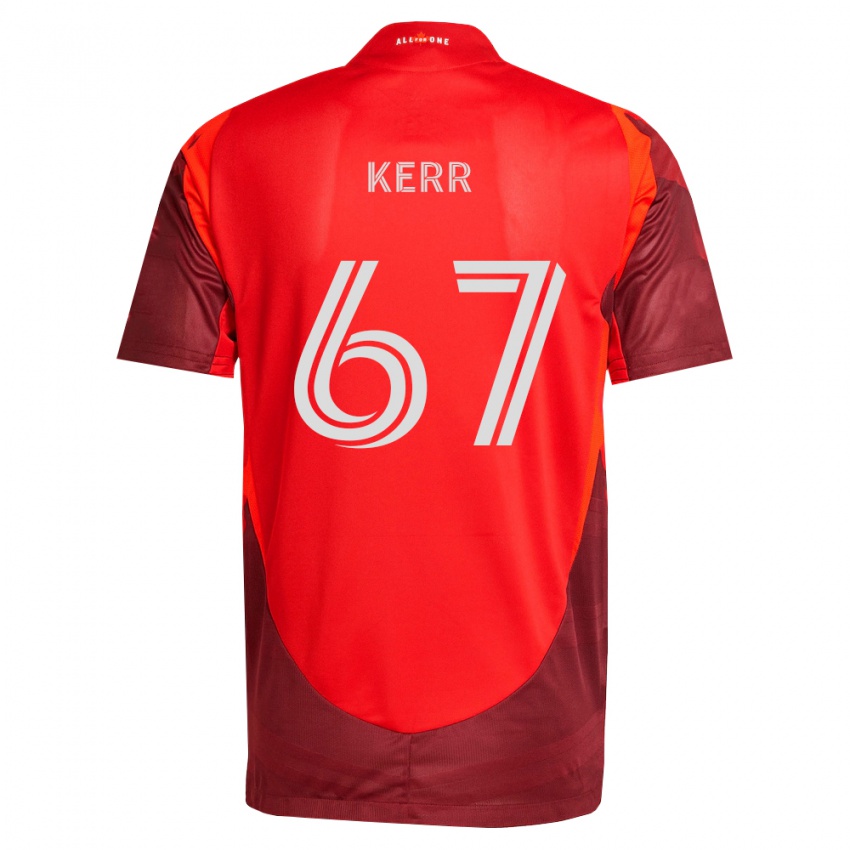 ילדים Kervon Kerr #67 בורדו אדום ג'רזי ביתית 2026/27 חולצה קצרה