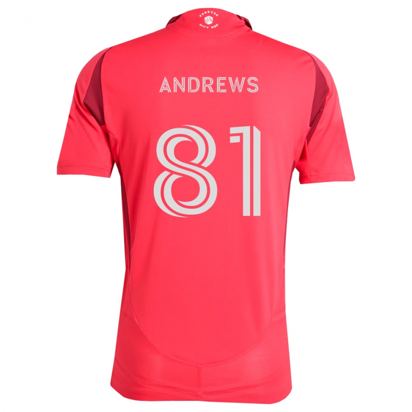 ילדים Joe Andrews #81 מג'נטה לבן ג'רזי ביתית 2026/27 חולצה קצרה