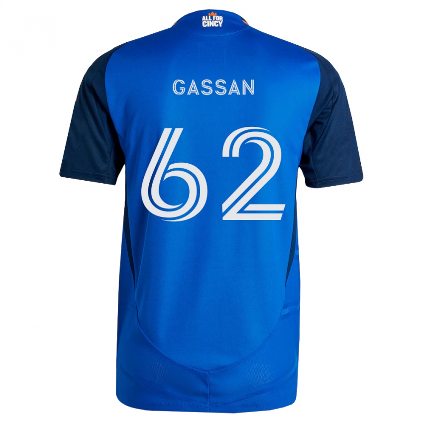 ילדים Noah Gassan #62 כחול מלכותי כתום ג'רזי ביתית 2026/27 חולצה קצרה