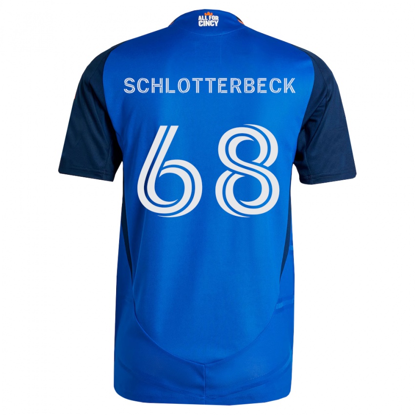ילדים Ryan Schlotterbeck #68 כחול מלכותי כתום ג'רזי ביתית 2026/27 חולצה קצרה