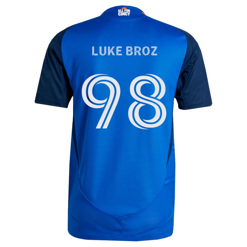 ילדים Luke Broz #98 כחול מלכותי כתום ג'רזי ביתית 2026/27 חולצה קצרה