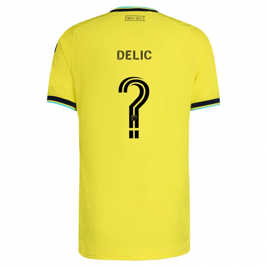 ילדים Ammar Delic #0 כחול צי בהיר צהוב ג'רזי ביתית 2026/27 חולצה קצרה