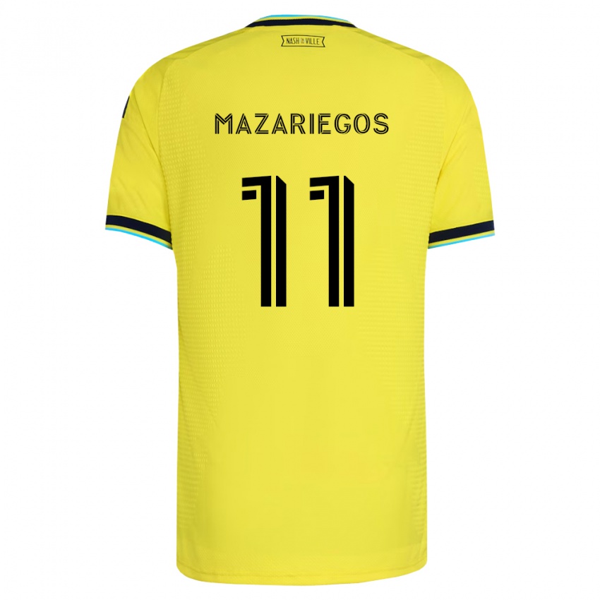 ילדים Jacob Mazariegos #11 כחול צי בהיר צהוב ג'רזי ביתית 2026/27 חולצה קצרה