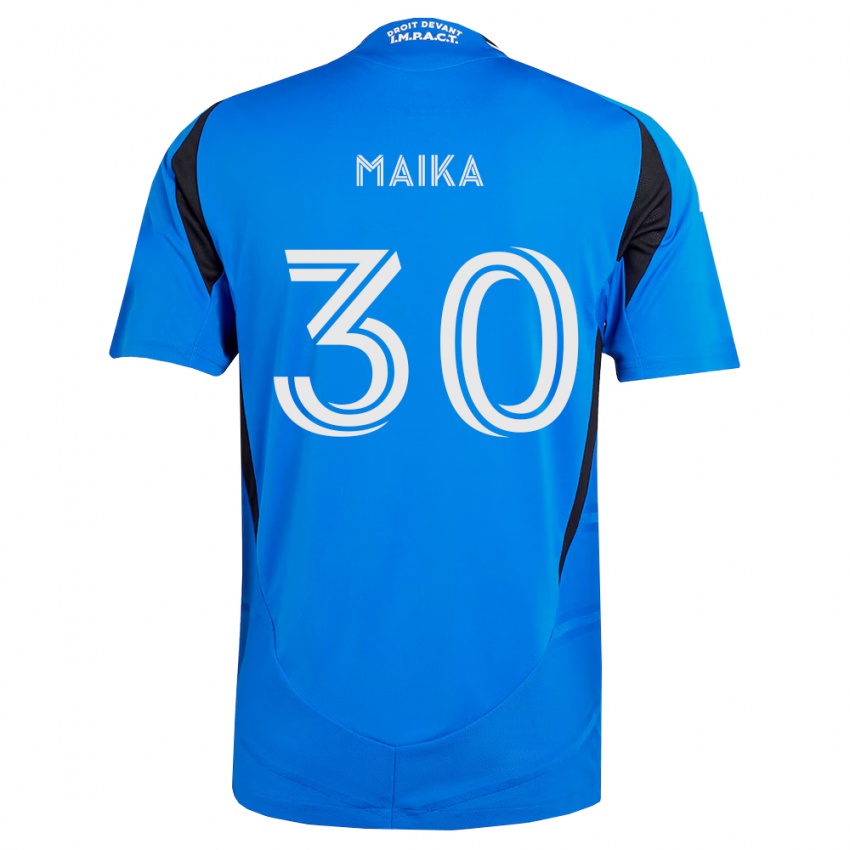 ילדים Valcourt Maika #30 כחול לבן שחור ג'רזי ביתית 2026/27 חולצה קצרה