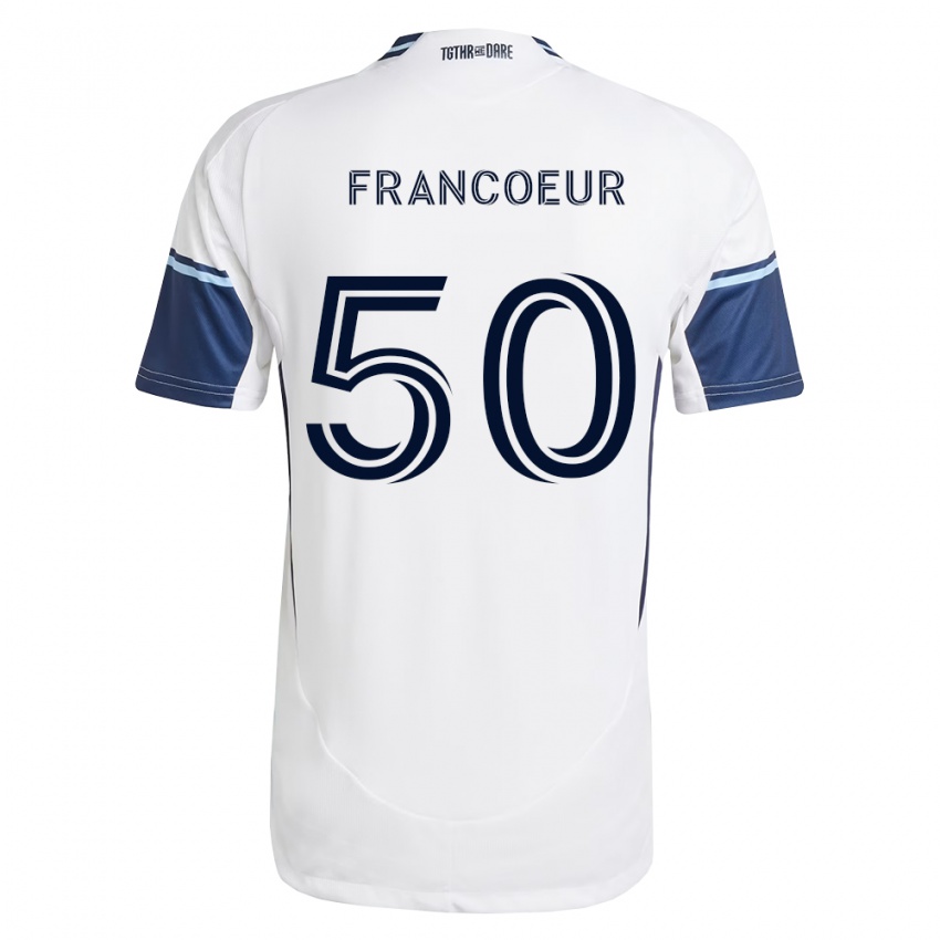 ילדים Isaac Francoeur #50 לבן כחול מלכותי ג'רזי ביתית 2026/27 חולצה קצרה