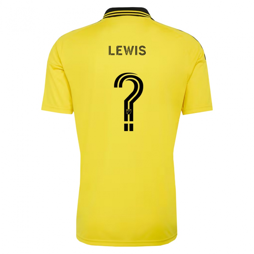 ילדים Gage Lewis #0 צהוב שחור ג'רזי ביתית 2026/27 חולצה קצרה