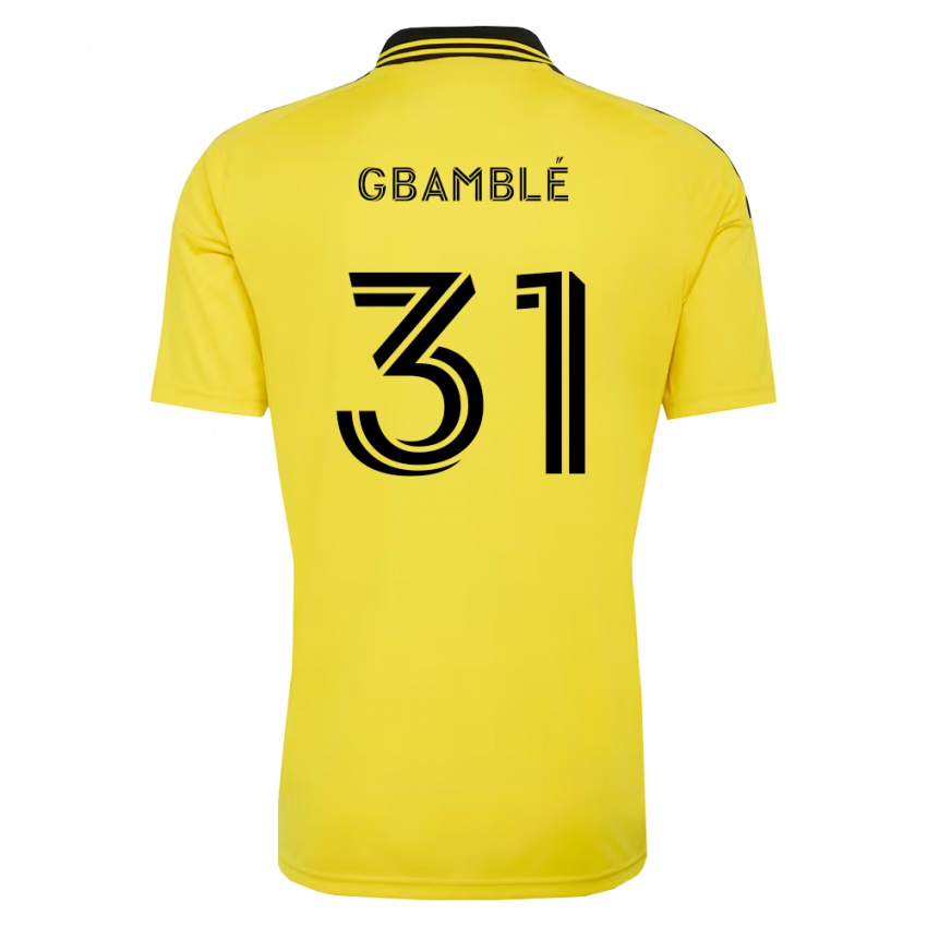 ילדים Kevin Gbamblé #31 צהוב שחור ג'רזי ביתית 2026/27 חולצה קצרה