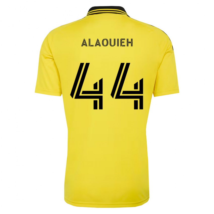 ילדים Anthony Alaouieh #44 צהוב שחור ג'רזי ביתית 2026/27 חולצה קצרה