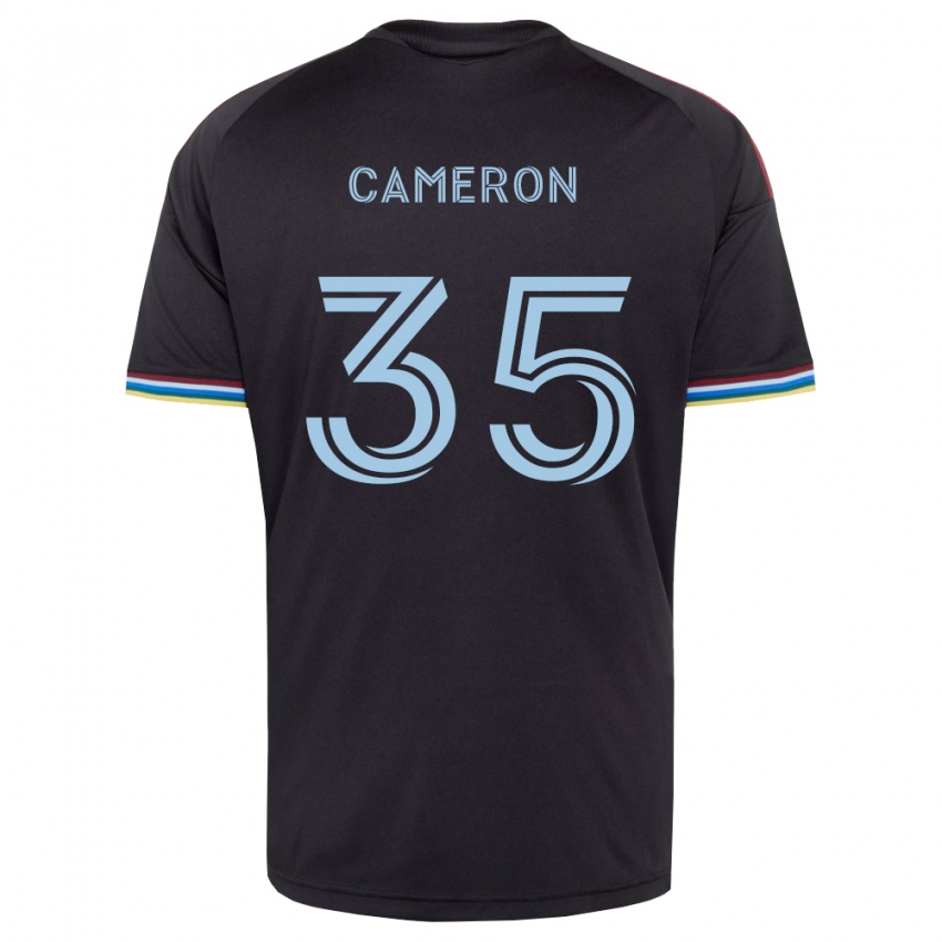 ילדים James Cameron #35 שחור כחול שמיים ג'רזי ביתית 2026/27 חולצה קצרה