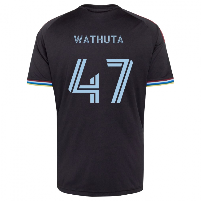 ילדים Sydney Wathuta #47 שחור כחול שמיים ג'רזי ביתית 2026/27 חולצה קצרה
