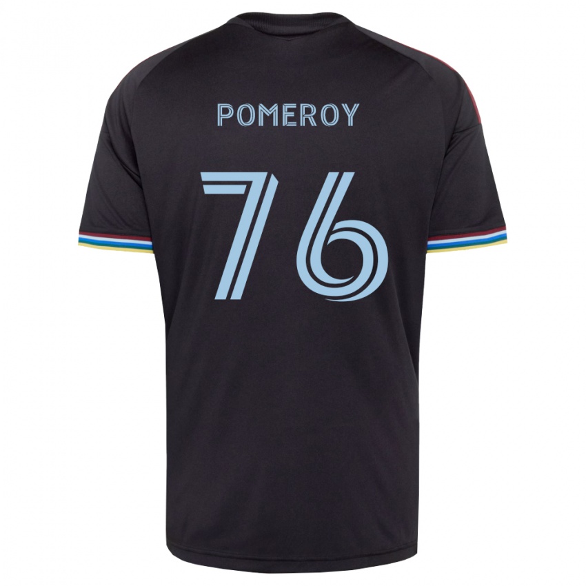 ילדים Jack Pomeroy #76 שחור כחול שמיים ג'רזי ביתית 2026/27 חולצה קצרה