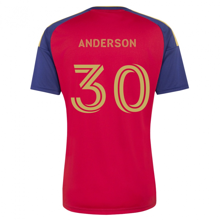 ילדים Owen Anderson #30 כחול מלכותי חום אדום ג'רזי ביתית 2026/27 חולצה קצרה