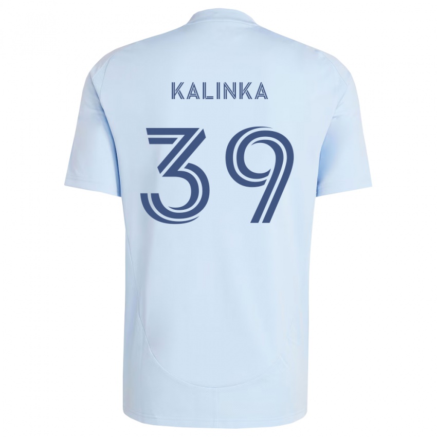 ילדים Jaxson Kalinka #39 כחול בהיר אפור בהיר ג'רזי ביתית 2026/27 חולצה קצרה