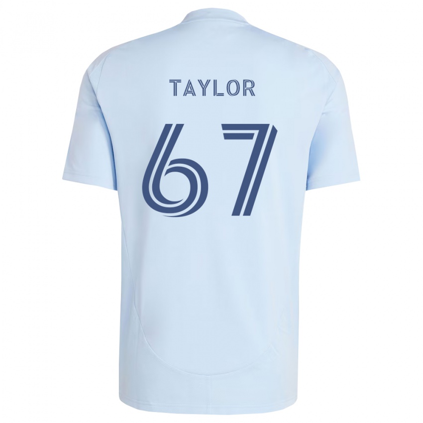 ילדים Kael Taylor #67 כחול בהיר אפור בהיר ג'רזי ביתית 2026/27 חולצה קצרה