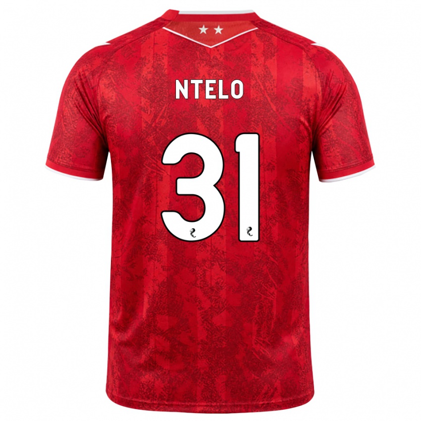 ילדים Mitchy Ntelo #31 אדום לבן ג'רזי ביתית 2026/27 חולצה קצרה