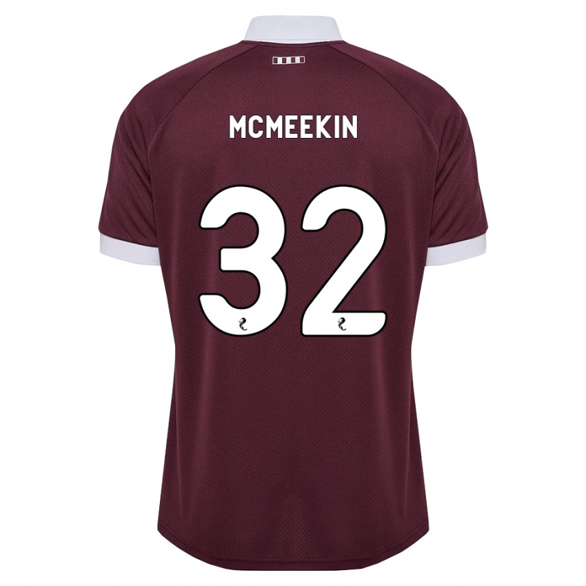 ילדים Keir Mcmeekin #32 בורגונדי לבן ג'רזי ביתית 2026/27 חולצה קצרה