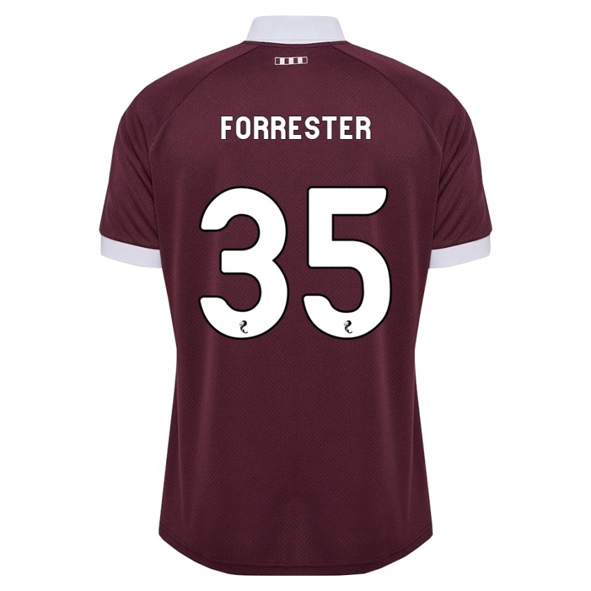 ילדים Adam Forrester #35 בורגונדי לבן ג'רזי ביתית 2026/27 חולצה קצרה