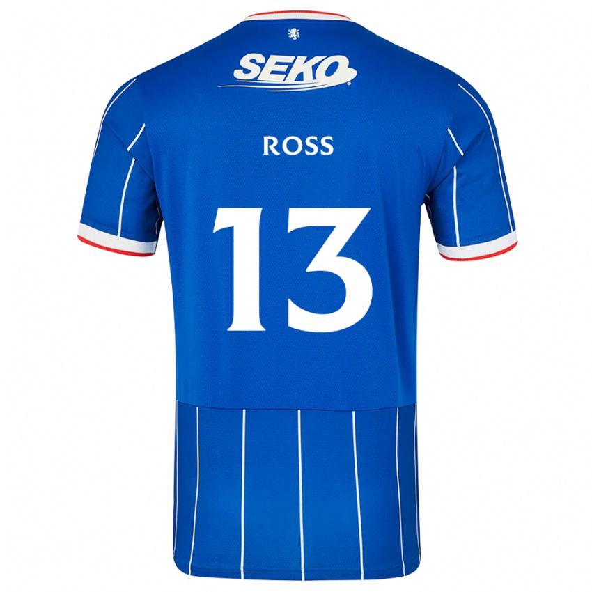 ילדים Jane Ross #13 אדום כחול לבן ג'רזי ביתית 2026/27 חולצה קצרה