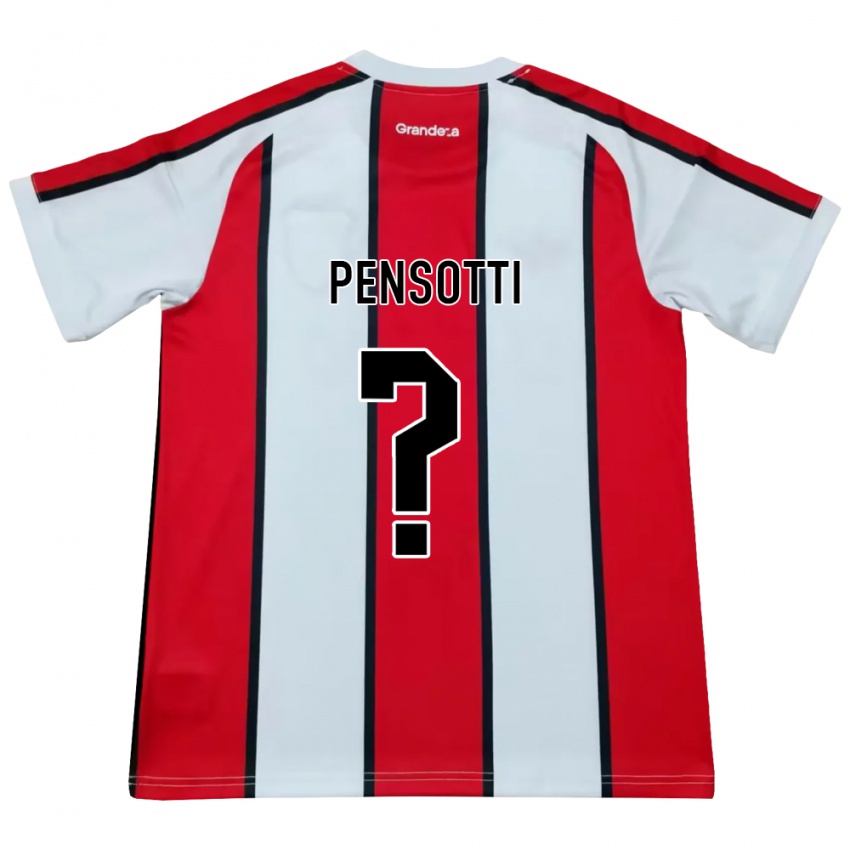 ילדים Joel Pensotti #0 לבן אדום שחור הרחק ג'רזי 2026/27 חולצה קצרה