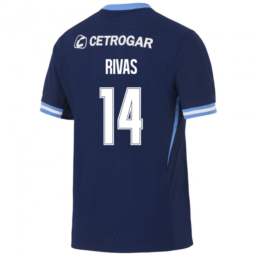 ילדים Lautaro Rivas #14 כחול מלכותי כחול בהיר לבן הרחק ג'רזי 2026/27 חולצה קצרה