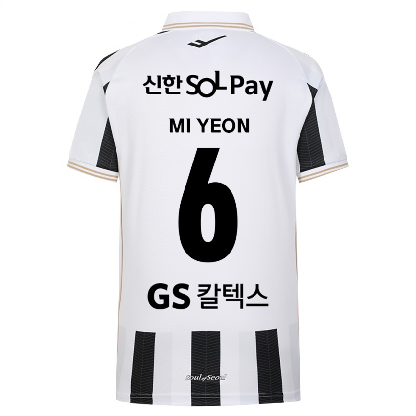ילדים Kim Mi-Yeon #6 שחור לבן הרחק ג'רזי 2026/27 חולצה קצרה