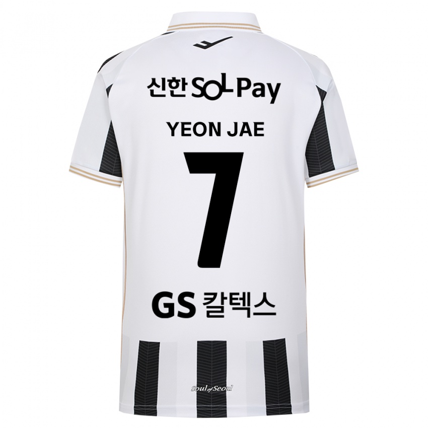 ילדים Yeon-Jae Jung #7 שחור לבן הרחק ג'רזי 2026/27 חולצה קצרה