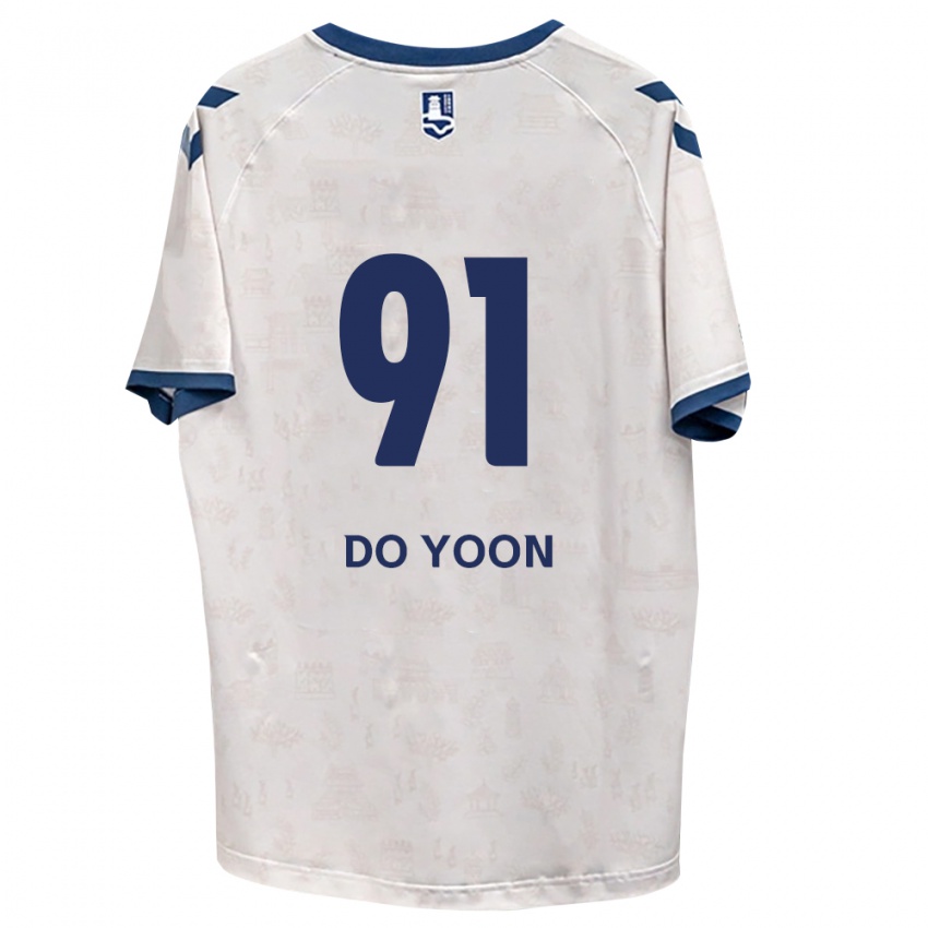 ילדים Do-Yoon Kim #91 כחול מלכותי לבן הרחק ג'רזי 2026/27 חולצה קצרה