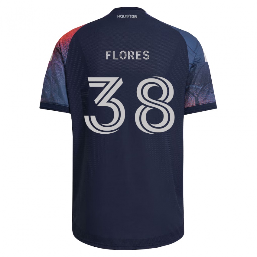 ילדים Omar Flores #38 כחול עמוק לבן כתום הרחק ג'רזי 2026/27 חולצה קצרה
