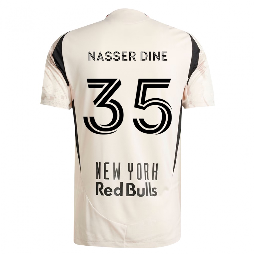ילדים Abdellahi Nasser Dine #35 לבן מחוץ לאדום שחור הרחק ג'רזי 2026/27 חולצה קצרה