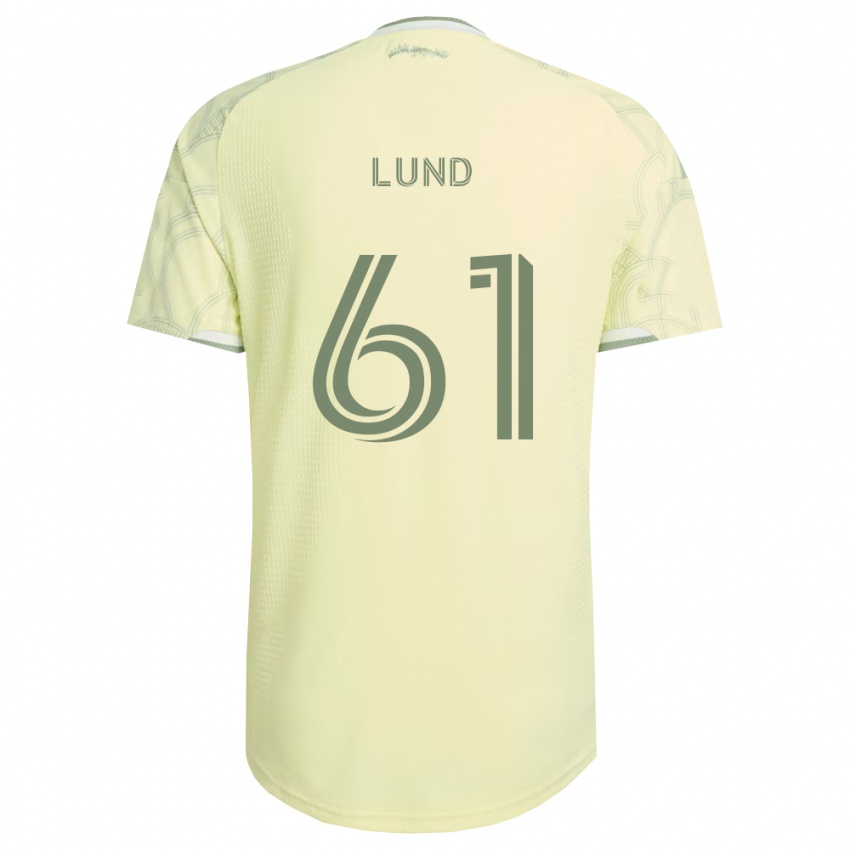 ילדים Nicklas Lund #61 בז' לבן הרחק ג'רזי 2026/27 חולצה קצרה