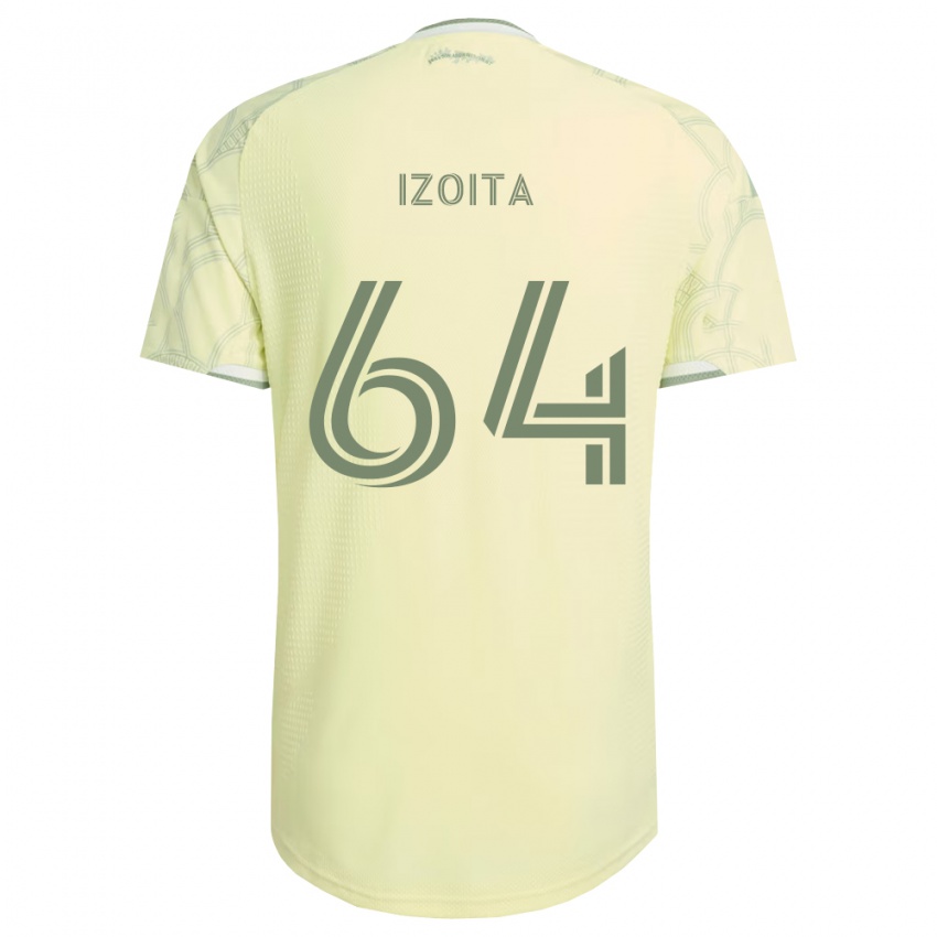 ילדים Jacob Izoita #64 בז' לבן הרחק ג'רזי 2026/27 חולצה קצרה