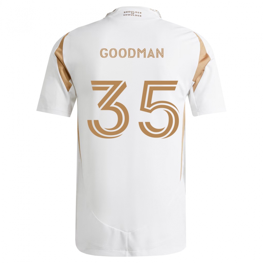 ילדים Luke Goodman #35 לבן חום הרחק ג'רזי 2026/27 חולצה קצרה