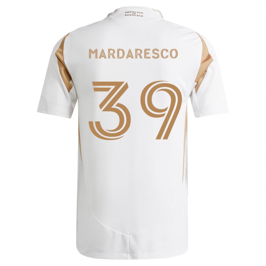 ילדים Nathan Mardaresco #39 לבן חום הרחק ג'רזי 2026/27 חולצה קצרה